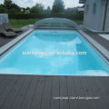 WPC outside swimming pool raised decking floor, extruded wood plastic composite